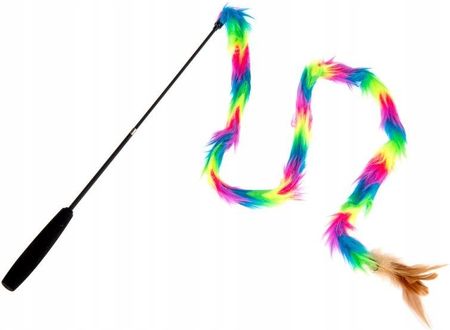 Zabawka Dla Kota Wędka Z Piórkami Dzwoneczkiem