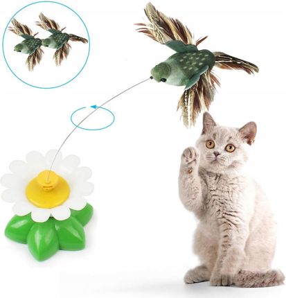 Zabawka Dla Kota Interaktywna Ruchoma Kwiat Ptak