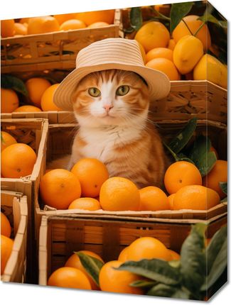 Zakito Posters Obraz 30x40cm Kot w Pomarańczach