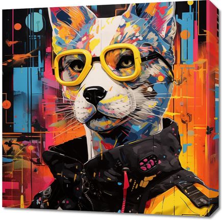 Zakito Posters Obraz 60x60cm Kot w Miejskim Stylu