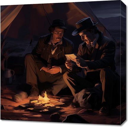 Zakito Posters Obraz 60x60cm Dziki Zachód Nocną Porą