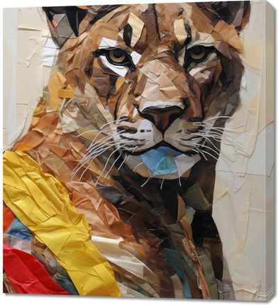 Zakito Posters Obraz 90x100cm Papierowy Tygrys
