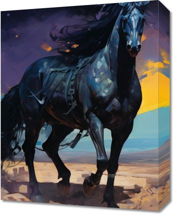 Zakito Posters Obraz 40x50cm Czarny Koń Własnego Wyścigu