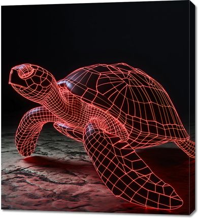 Zakito Posters Obraz 90x100cm Neonowy Żółw