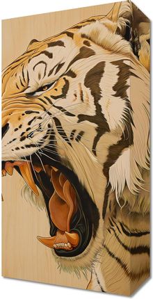 Zakito Posters Obraz 20x40cm Majestatyczny Ryk Tygrysa