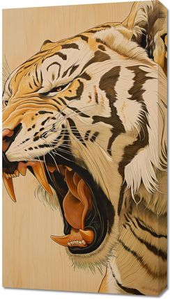 Zakito Posters Obraz 50x90cm Majestatyczny Ryk Tygrysa