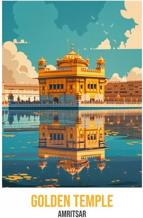 Zakito Posters Plakat 60x80cm Golden Temple, Amritsar