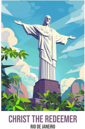 Zakito Posters Plakat 60x80cm Christ The Redeemer, Rio de Janeiro