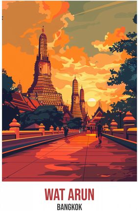 Zakito Posters Plakat 60x80cm Wat Arun