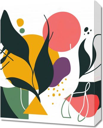 Zakito Posters Obraz 40x50cm Kolorowa Abstrakcja Botaniczna