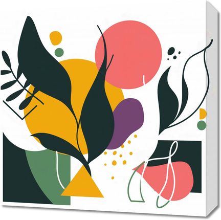 Zakito Posters Obraz 50x50cm Kolorowa Abstrakcja Botaniczna