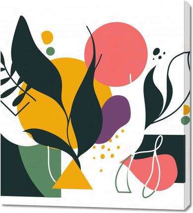 Zakito Posters Obraz 90x100cm Kolorowa Abstrakcja Botaniczna