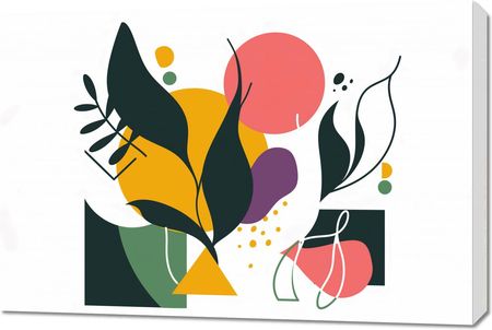 Zakito Posters Obraz 90x60cm Kolorowa Abstrakcja Botaniczna