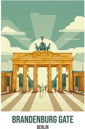 Zakito Posters Plakat 60x80cm Brandenburg Gate, Berlin
