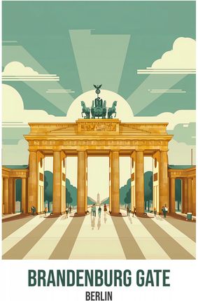 Zakito Posters Plakat 21x29,7cm Brandenburg Gate, Berlin