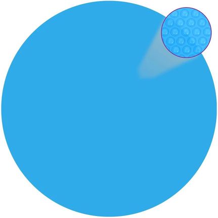 vidaXL Pływająca Okrągła Folia Pokrywa Solarna Pe 300cm Niebieska 90344