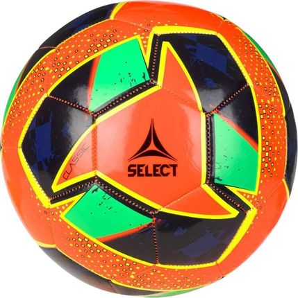 Piłka nożna Select Classic pomarańczowo-zielona 18523 - rozmiar piłek - 4