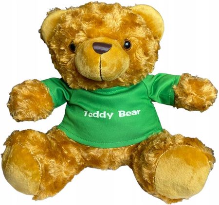 Molli Toys Pluszowy Miś Teddy Bear W Zielonej Koszulce Maskotka Przytulanka 33Cm