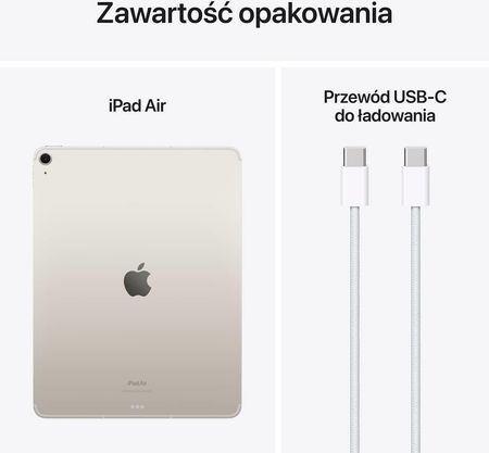 Tablet Apple iPad Air 13 M2 256GB 5G Księżycowa Poświata