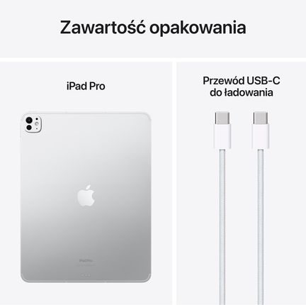 13インチiPad Pro（M4） Tablet Apple iPad Pro 13 M4 256GB 5G Srebrny (MVXT3HCA