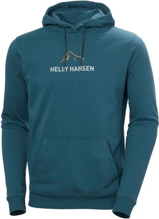 Męska Bluza Helly Hansen F2F Organic Cotton Hoodie 2.0 63426_454 – Turkusowy
