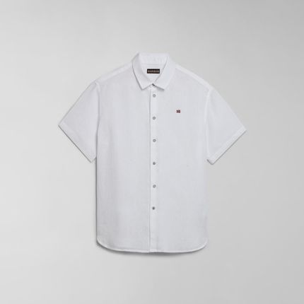 Męska Koszula Napapijri G-Linen SS Np0A4Ht50021 – Biały