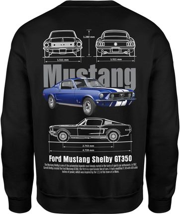 Mustang Shelby Ford Gt350 Vintage Męska bluza (S, Czarny)