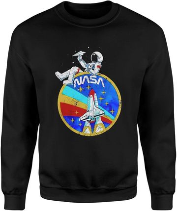 Nasa Zabawny Kosmonauta Kosmos Męska bluza (XL, Czarny)