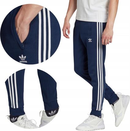 Adidas Spodnie Dresowe Męskie Klasyczne Bawełna Na Siłownię r. S