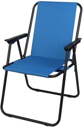 Royokamp Krzesło Turystyczne Z Podłokietnikami 52X44X75Cm Składane Niebieskie