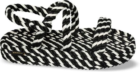 Bohonomad Bahamas Platform Rope Sandal - Black/White