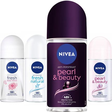 Nivea Pearl & Beauty Fresh Mix Antyperspirant 4X50Ml