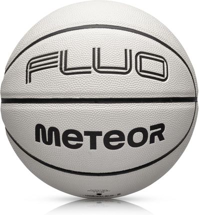 Piłka Koszykowa Meteor Fluo Biały/Neonowy Niebieski 7