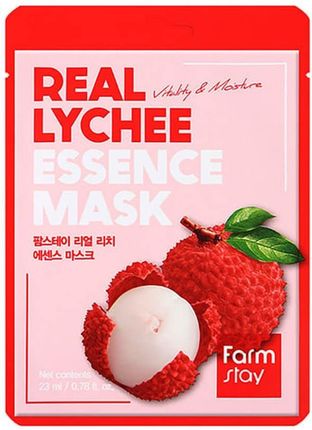 Farmstay Real Lychee Essense Mask Nawilżająca Maseczka W Płachcie Z Ekstraktem Z Liczi 23Ml