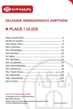 Place i ulice. Szlakiem warszawskich zabytków - Ewa Chęć (E-book)