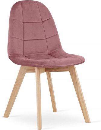 Nowoczesne Krzesło Tapicerowane w Kolorze Różowego Aksamitu