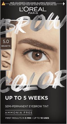 L'Oréal Paris Brow Color Zestaw Do Koloryzacji Brwi 5.0 Brunette 2ml