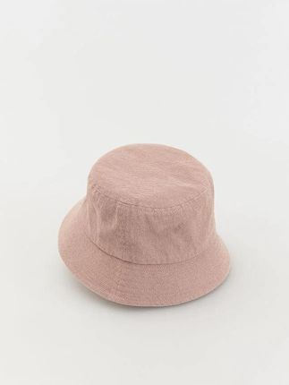 Reserved - Jeansowy kapelusz bucket hat - pastelowy róż