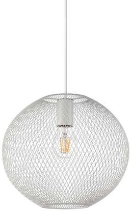 Ideal Lux Biała Lampa Wisząca Metalowa Kula Siatka 328102 Net Sp1 D29 E27 29.5Cm (Ix2842)