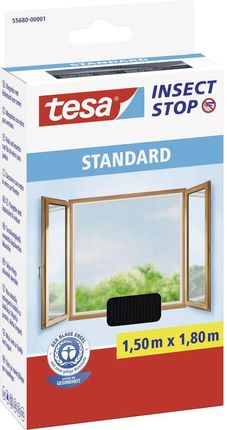Tesa Moskitiera na okno STANDARD 1,5m x 1,8m czarna