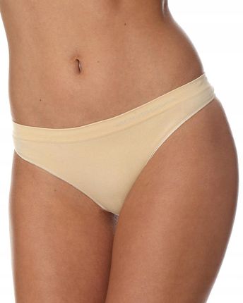 Stringi damskie Brubeck Comfort Cotton TH00182 beżowe [Rozmiar M]