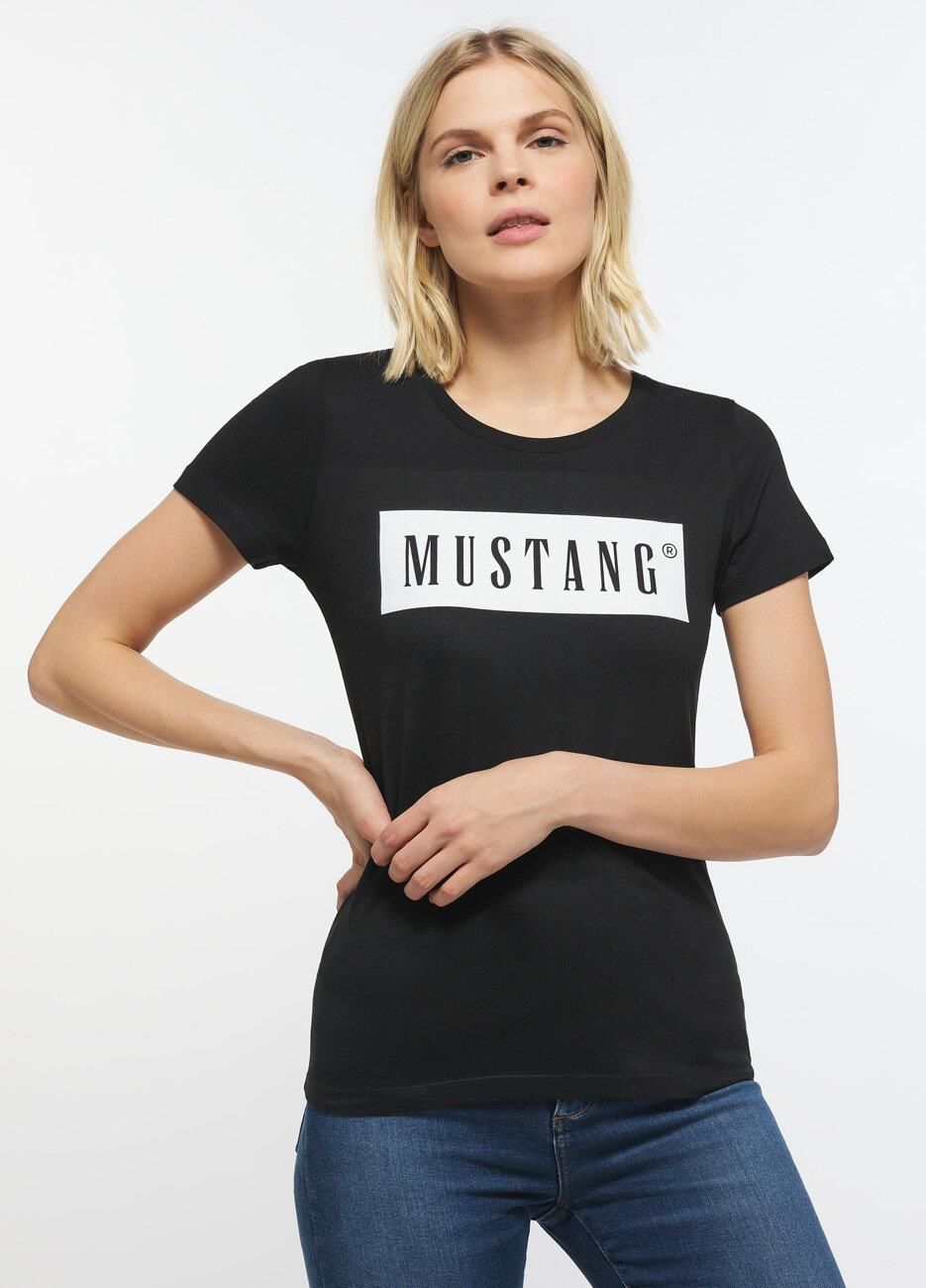 MUSTANG Maglietta Donna Alina C Masked - Cotone Jersey, Girocollo, Stampa Floreale
