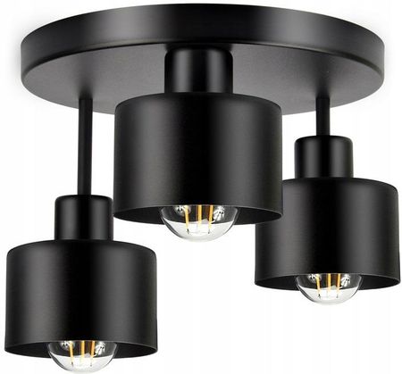 Luxolar Lampa sufitowa żyrandol LED 3xE27 czarna 382-E3 (382000)