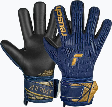 Rękawice Bramkarskie Dziecięce Reusch Attrakt Freegel Silver Junior Premium Blue/Gold/Black