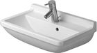 Duravit Starck 3 Umywalka Compact z przelewem, 600 x 370 mm, WonderGliss, 03016000001