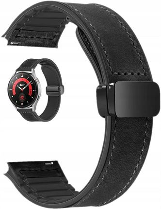 Kbr Games Czarny Magnetyczny Pasek Opaska 20Mm Do Zegarków Samsung Amazfit Garmin