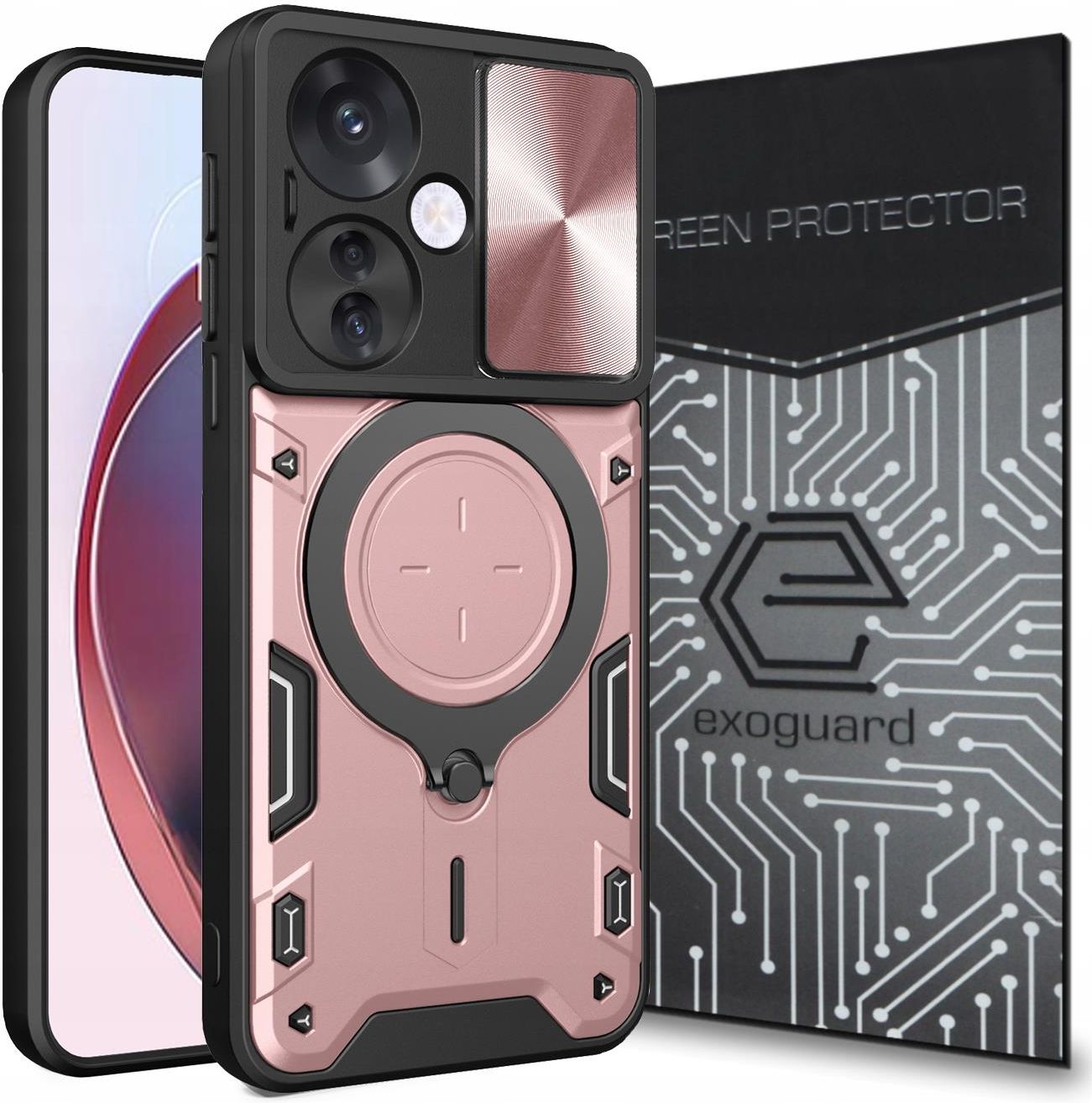 Exoguard Etui Pancerne Case Cover Obudowa Ring Szk O Szybka Do Oppo