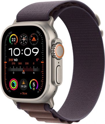 Apple Watch Ultra 2 GPS+Cellular Koperta 49mm Z Tytanu W Kolorze Naturalnym Z Opaską Alpine W Kolorze Indygo (MREW3FDA)
