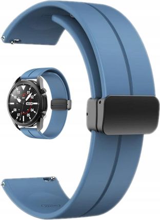 Niebieski Silikonowy Magnetyczny Pasek Bransoleta 22Mm Do Zegarków 46Mm