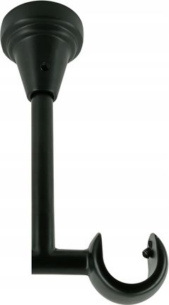 Estadeco Wspornik Sufitowy Pojedynczy Do Karnisza Fi 19Mm Czarny Mat